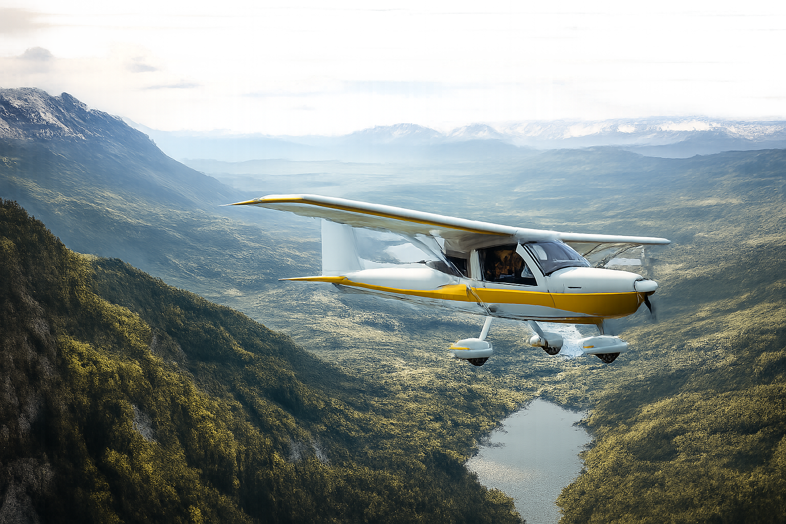Long-distance solo microlight flight
